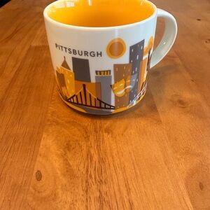 Starbucks You Are Here Collection Pittsburgh Coffee Tea Cup Mug 14 oz Gold 2013